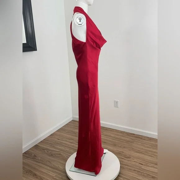 Norma Kamali Women’s Cowl-Neck Satin Gown Size Medium - Picture 6 of 11